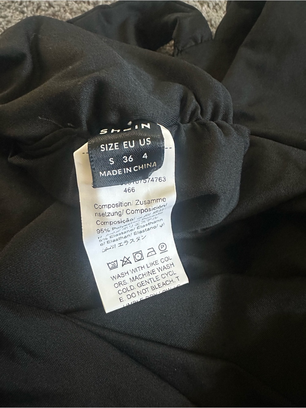Black Ruched Halter Dress - Picture 3 of 3